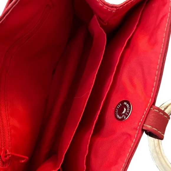 Pouchee Red Purse with Rings - Picture 2 of 4